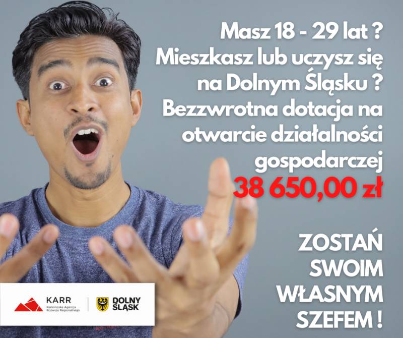 Komunikat KARR: nabór do projektu „Przedsiębiorczość drogą do aktywizacji zawodowej mieszkańców Dolnego Śląska”.